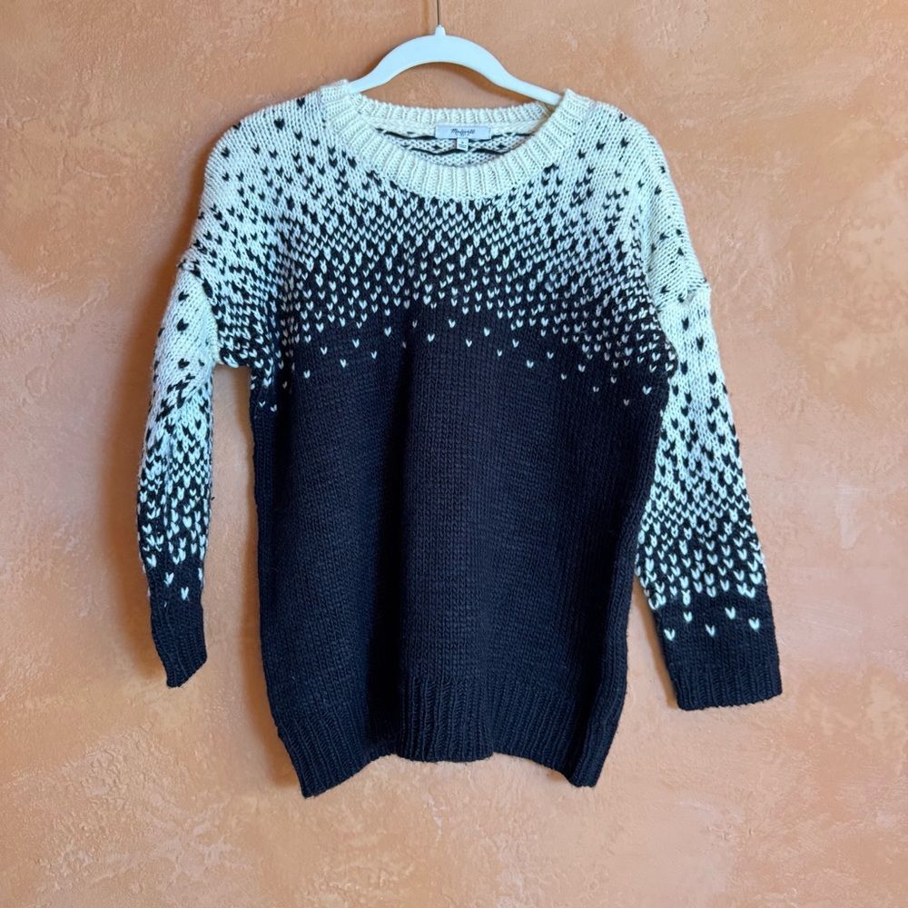 Madewell Fair Isle Wool Blend Sweater Size Small